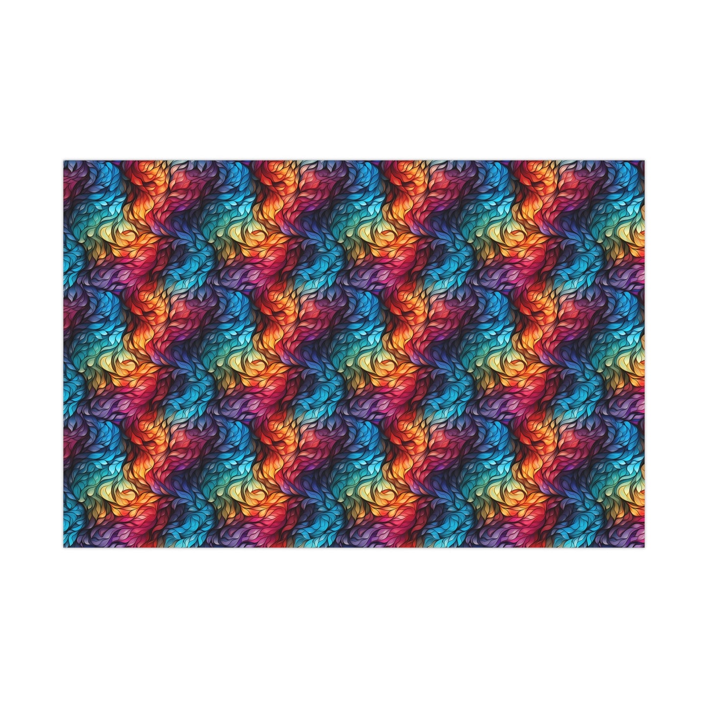 Rainbow Swirl Wrapping Paper – Bold Abstract Gift Wrap, Vivid Colorful Design, Satin or Matte Finish