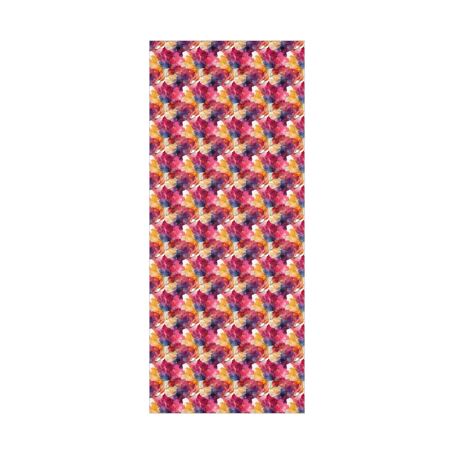 Stained Glass Pink and Yellow Floral Gift Wrap Paper