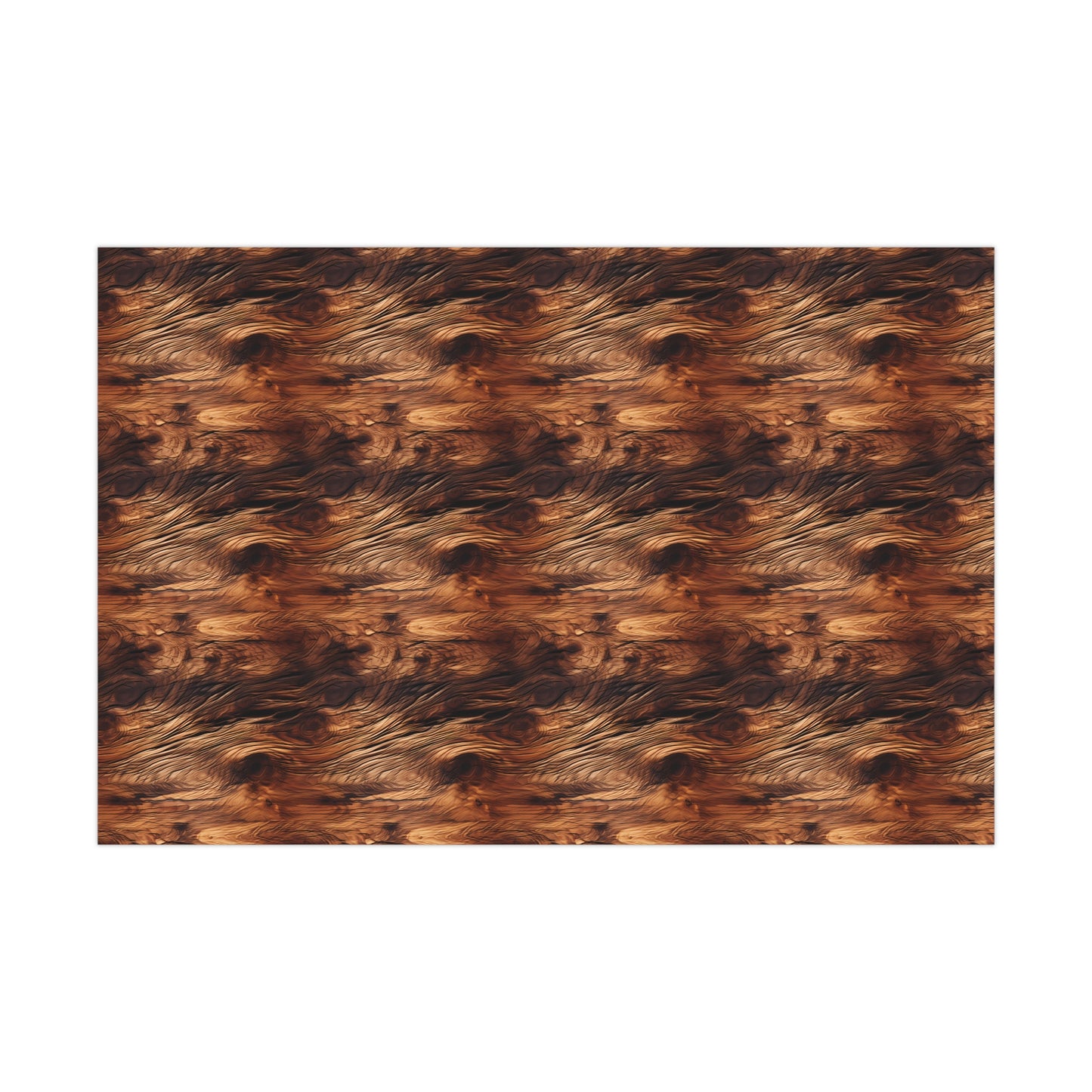 Knotted Wood Grain Gift Wrap Paper Pattern