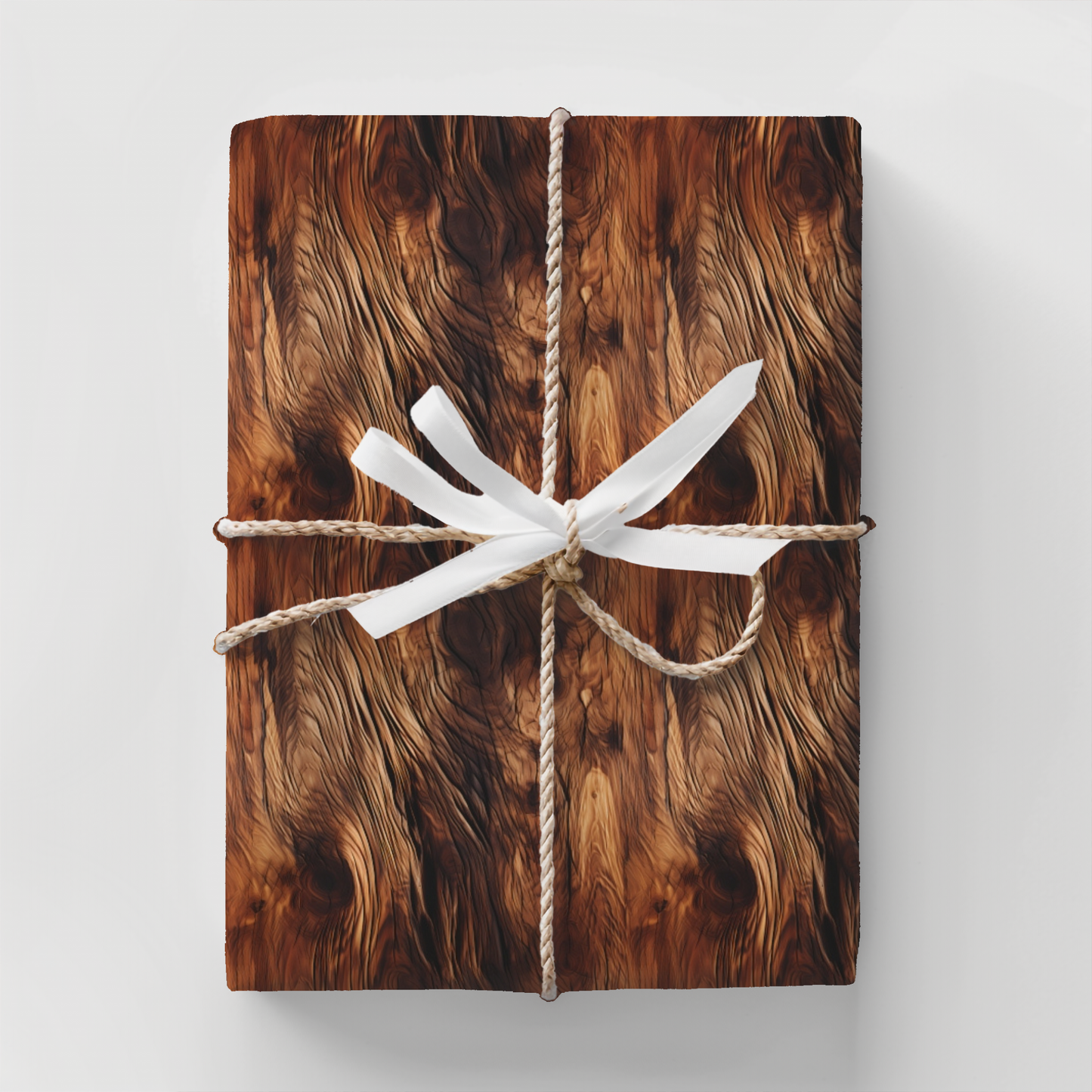 Knotted Wood Grain Gift Wrap Paper Pattern